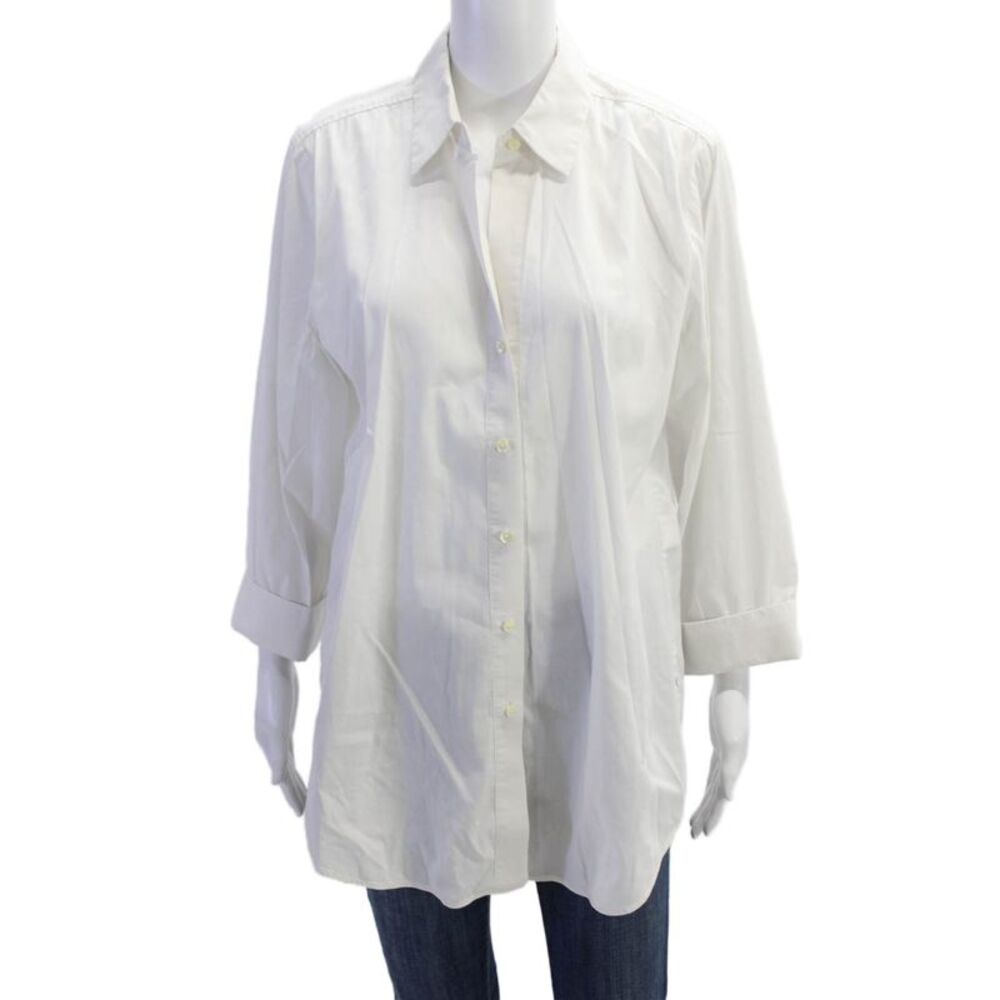 Paper White Womens Long Sleeve Top Size 12